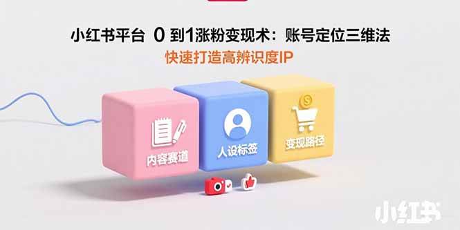 （15656期）小红书平台0到1涨粉变现术：账号定位三维法，快速打造高辨识度IP-啾啾源码网